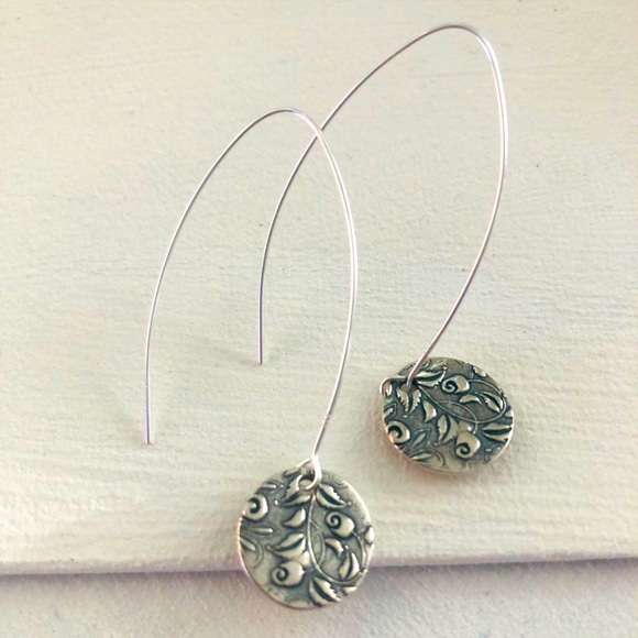 COPY - COPY - Handcrafted Floral Sterling Silver Earrings - Picture 3 of 8
